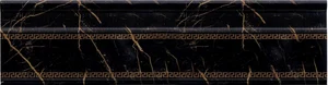 Бордюр Versace Marble Battiscopa Nero 240793 15x58,5 лаппатированный