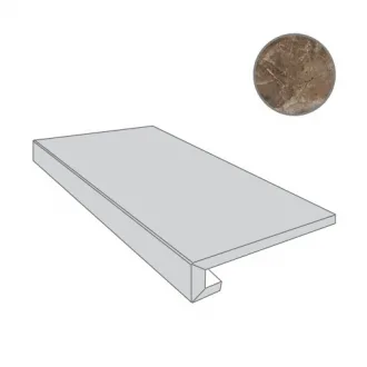 Marble Gradone Marrone Lap 240557