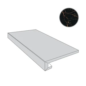 Ступень Versace Marble Gradone Nero Lap 240553 32,5x58,5 лаппатированная