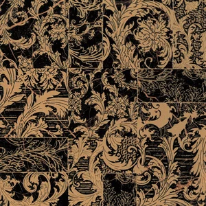Декоративный элемент Versace Marble Modulo Patchwork Nero 240713 58,5x58,5 лаппатированный