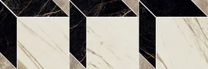Мозаика Versace Marble Mos.Cube Nero-Bianco-Grigio 240851 19,5x58,5 лаппатированная