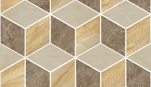 Мозаика Versace Marble Mos.T3 3D Marrone/Oro/Beige 240841 17x29,1 лаппатированная