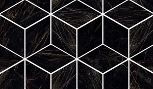 Мозаика Versace Marble Mos.T3 3D Nero 240833 17x29,1 лаппатированная