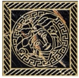 Вставка Versace Maximvs Angolo Greca Sabbiato Black & Gold/Oro Lux G0067844 10x10 полированная