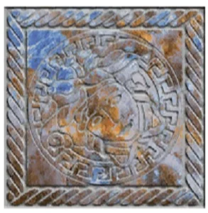 Вставка Versace Maximvs Angolo Greca Sabbiato Galaxy Blue/Oro Lux G0067845 10x10 полированная