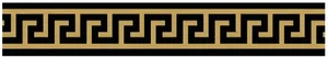 Бордюр Versace Maximvs Fascia Greca Nero/Oro Lux G0067710 10x60 полированный