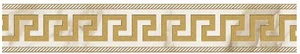 Бордюр Versace Maximvs Fascia Greca Sabbiata Calacatta Bright/Oro G0067832 10x60 полированный