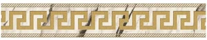 Бордюр Versace Maximvs Fascia Greca Sabbiata Panda White/Oro G0067831 10x60 полированный