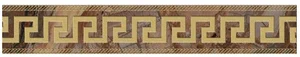 Бордюр Versace Maximvs Fascia Greca Sabbiata Rosa Venezia/Oro G0067837 10x60 полированный