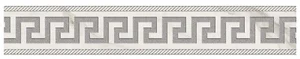 Бордюр Versace Maximvs Fascia Greca Sabbiata Statuario White/Oro G0067830 10x60 полированный