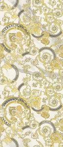 Керамогранит Versace Maximvs Mega Barocco Bianco/Nero/Oro 63143 120x278 полированный
