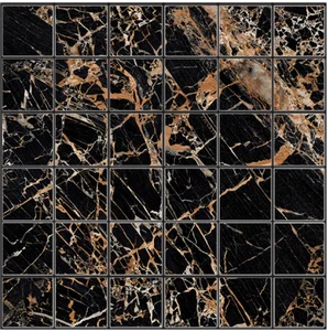 Мозаика Versace Maximvs Mosaico Black & Gold Lux G0067894 30x30 полированная