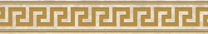 Бордюр Versace Meteorite Fascia Greca Lap Bianco/Oro 47272 9,8x60 лаппатированный