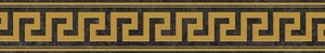 Бордюр Versace Meteorite Fascia Greca Lap Nero/Oro 47270 9,8x60 лаппатированный