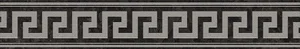 Бордюр Versace Meteorite Fascia Greca Lap Nero/Platino 47271 9,8x60 лаппатированный