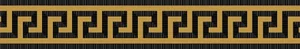 Бордюр Versace Meteorite Fascia Greca Nat Nero/Oro 47100 9,8x60 натуральный