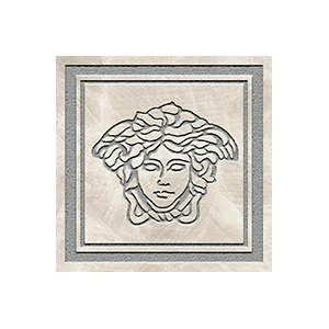 Вставка Versace Meteorite Fir.Medusa Lap Bianco/Platino 47303 9,8x9,8 лаппатированная