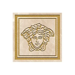 Вставка Versace Meteorite Fir.Medusa Lap Miele/Oro 47305 9,8x9,8 лаппатированная