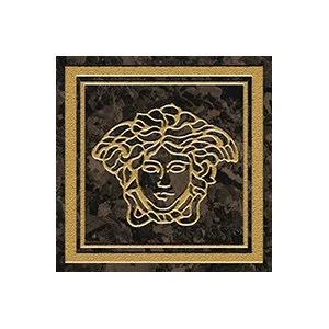 Вставка Versace Meteorite Fir.Medusa Lap Moka/Oro 47304 9,8x9,8 лаппатированная