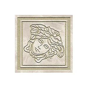Вставка Versace Meteorite Toz.Medusa Lap Bianco/Oro 47292 9,8x9,8 лаппатированная