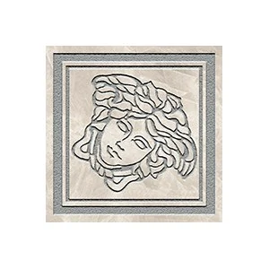 Вставка Versace Meteorite Toz.Medusa Lap Bianco/Platino 47293 9,8x9,8 лаппатированная