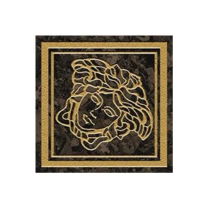Вставка Versace Meteorite Toz.Medusa Lap Moka/Oro 47294 9,8x9,8 лаппатированная