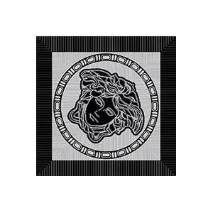 Вставка Versace Meteorite Toz.Medusa Nat Nero/Platino 47121 9,8x9,8 натуральная