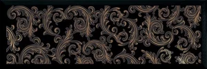 Декоративный элемент Versace Solid Gold Barocco Black 20x60 глянцевый