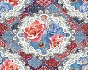 Панно Europa Ceramica Versalles Elise Decor A/B 40x50 глянцевое