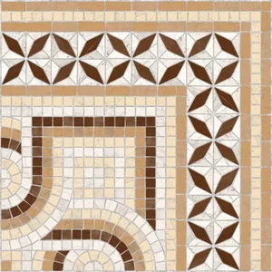 Вставка Vives Via Appia Cantonera Paxos Marron 43,5x43,5 полированная