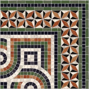 Вставка Vives Via Appia Cantonera Paxos Multicolor 43,5x43,5 полированная