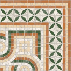 Вставка Vives Via Appia Cantonera Paxos Verde 43,5x43,5 полированная