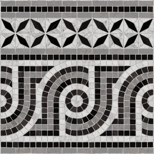 Бордюр Vives Via Appia Cenefa Nola Negro 43,5x43,5 полированный