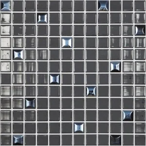 Мозаика Vidrepur Edna Mix №828 Черный 31,7x31,7 глянцевая
