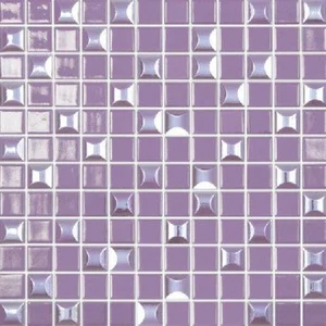 Мозаика Vidrepur Edna Mix №833 Пурпурный 31,7x31,7 глянцевая