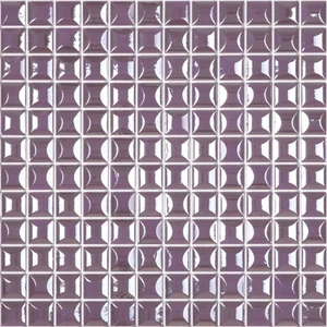 Мозаика Vidrepur Edna Мозаика Edna Purple Пурпурный (на сетке) 1236553 31,7x31,7 глянцевая, объемная