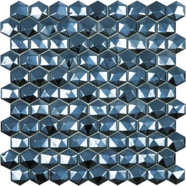 Мозаика Vidrepur Hex Diamond № 358d Черный 30,7x31,7 глянцевая