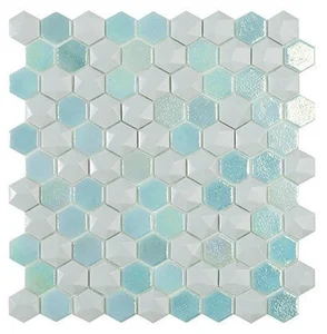 Мозаика Vidrepur Elite Hex Glacier Mix 30,7x31,7 глянцевая
