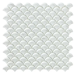 Мозаика Vidrepur 4300E Hex Marbles Carrara Grey Mt (3.6x2.9) 31,7x32,4 рельефная