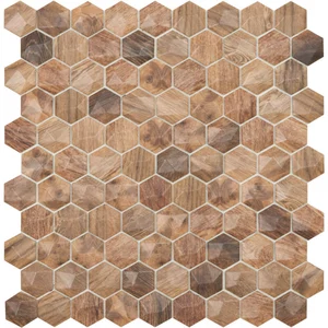 Мозаика Vidrepur Hex Woods № 4700d 30,7x31,7 матовая