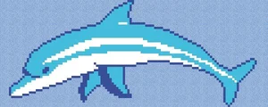 Мозаика Vidrepur Панно Delfin Marino 126,8x317 глянцевая