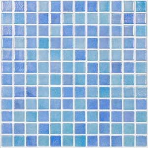 Мозаика Vidrepur Shell Mix Blue 551/552 31,7x31,7 глянцевая
