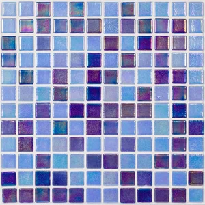 Мозаика Vidrepur Shell Mix Deep Blue 552/555 31,7x31,7 глянцевая