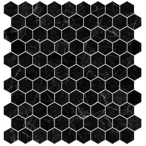 Мозаика Vidrepur Supreme Marquina Hex 30x30 глянцевая