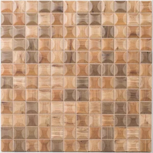 Мозаика Vidrepur Wood Мозаика Edna Wood Dark Blend (на сетке) 1236468 31,7x31,7 матовая, объемная