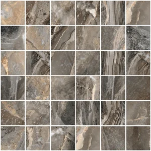 Vitra MarbleSet Мозаика 5х5 Оробико Темный Греж Лаппато K9513688LP 30x30 лаппатированная