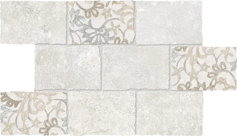 Мозаика Viva Heritage Mosaico Major Florita Deco Ivory EGTR 30x45 матовая