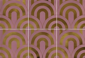 Плитка Vives Hanami Takada Marsala Oro VIV-HAN-073 23x33,5 глянцевая