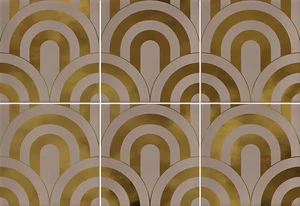 Плитка Vives Hanami Takada Nuez Oro VIV-HAN-074 23x33,5 глянцевая