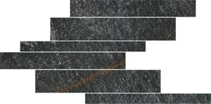 Мозаика Floor Gres Walks Black Modulo List. Sfals. Soft 21x40 матовая